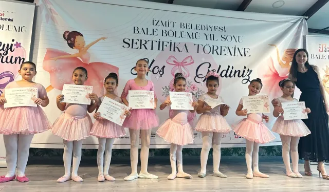 İzmit'te minik balerinler Sanat Akademisi’nde ışıldadı