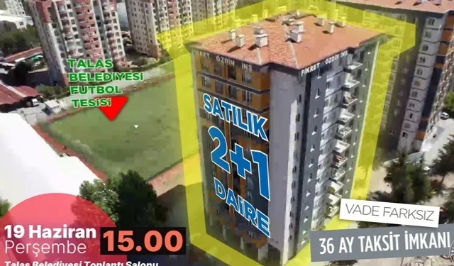 Kayseri Talas'tan taksitli yatırım fırsatı