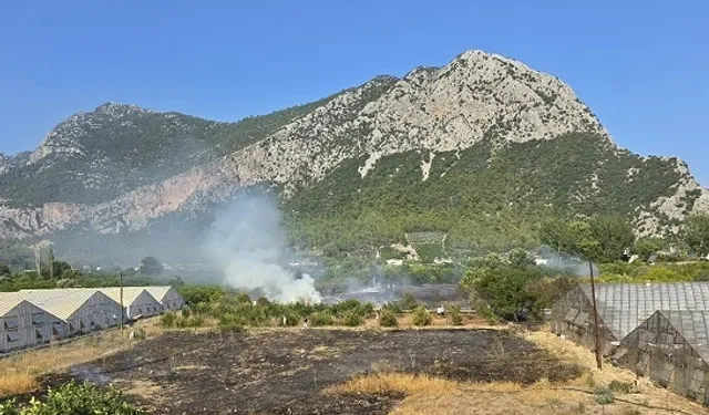 Antalya Kumluca'da çıkan yangına anında müdahale