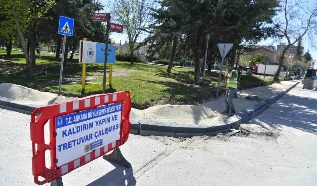 ABB'de kaldırım çalışmaları tam gaz