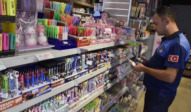 Bursa Karacabey Zabıtası'ndan okul öncesi kırtasiye denetimi