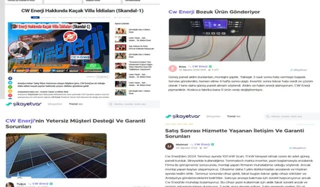 CW Enerji müşterileri isyan ediyor! Hizmet ve ürün kalitesi yetersiz