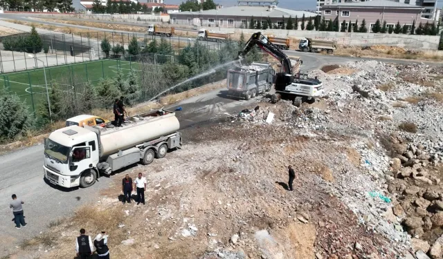 Kaçak hafriyat döküm alanlarında temizlik