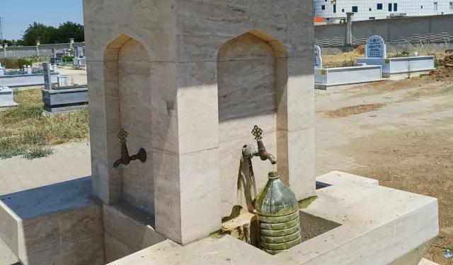 Keşan Asri Mezarlık’taki çeşme arızası mağdur ediyor