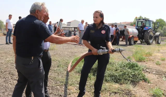 Kırsala yangın tankeri eğitimi