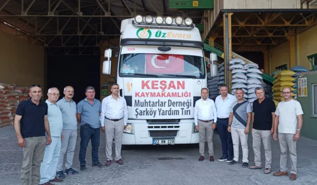 Yangın mağduru çiftçilere yem desteği