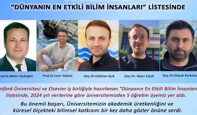 5 Akademisyen “Dünyanın En Etkili Bilim İnsanları” arasında