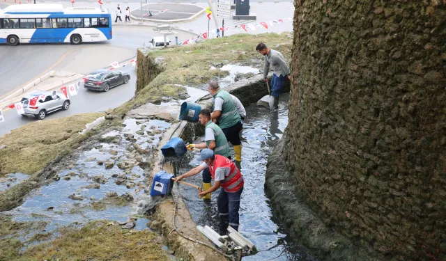 Ankara Keçiören Şelalesi sonbahar bakımında