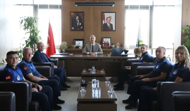 Bursa İnegöl Zabıtası'ndan Başkan Taban'a ziyaret