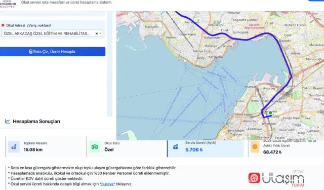 İzmir'de servis ücretleri artık 'web'den hesaplanacak