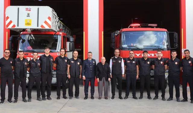92 yaşındaki eski İtfaiye Müdürü Konya’ya vefa ziyaretinde bulundu