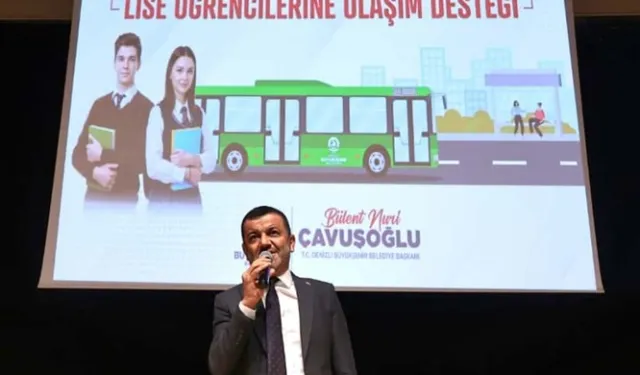 Denizli Büyükşehir’den liselilere ulaşım desteği