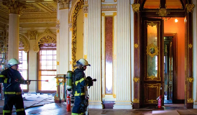 Dolmabahçe Sarayı’nda gerçekçi yangın tatbikatı!