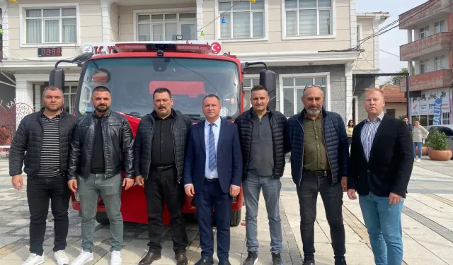 Edirne Yenikarpuzlu’da itfaiyeye yeni hibe araç
