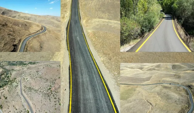 Erzurum kırsal yollarına makyaj