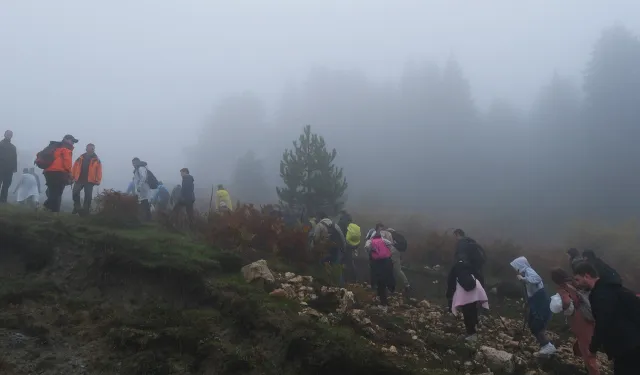 Sakarya'da sisler içindeki Kılıçkaya’da büyüleyici gün