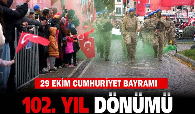Cumhuriyet'in 102. Yıl Dönümü Bayburt'ta Coşkuyla Kutlandı