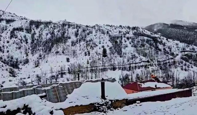 Bayburt’un yüksek kesimlerine kar yağdı