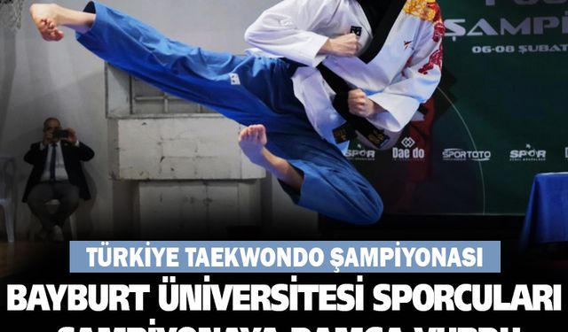 Bayburt Üniversitesi sporcuları şampiyonaya damga vurdu