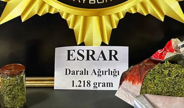 Bayburt’ta 1 Kilo 218 Gram Esrar Ele Geçirildi!