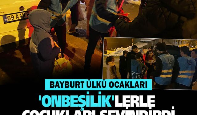 BAYBURT ÜLKÜ OCAKLARI, 'ONBEŞİLİK'LERLE ÇOCUKLARI SEVİNDİRDİ