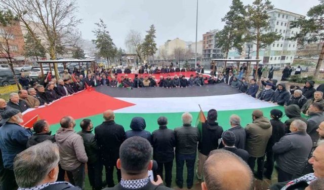 Bayburt’ta 'İsrail' protestosu: "Filistin halkı yalnız değil"