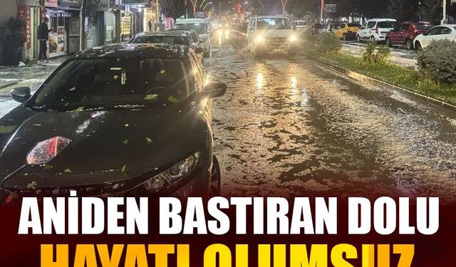 Bayburt’ta aniden bastıran dolu hayatı olumsuz etkiledi!