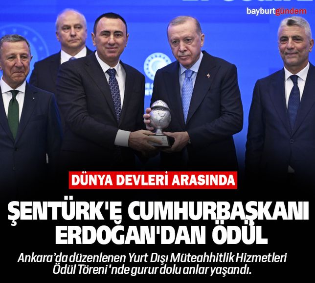 Abdurrahman Şentürk'e Cumhurbaşkanı Erdoğan'dan ödül