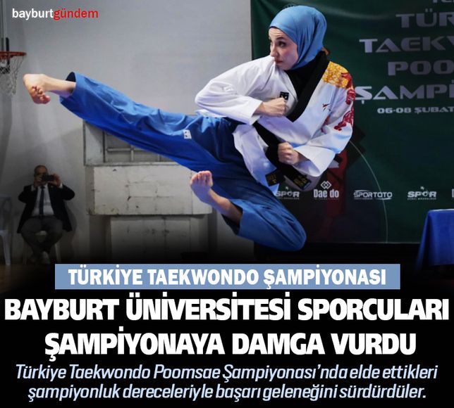 Bayburt Üniversitesi sporcuları şampiyonaya damga vurdu
