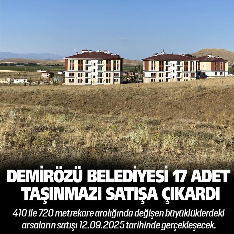 Demirözü belediyesi 17 adet taşınmazı satışa çıkardı