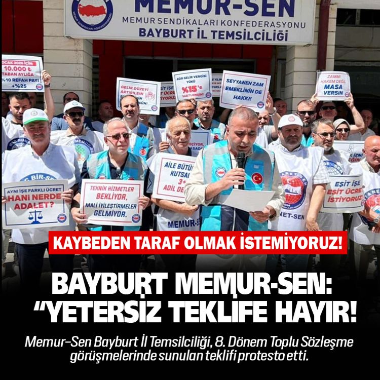 Türkiye Kamu-Sen Bayburt İl Başkanlığı açıklaması