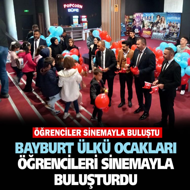 Bayburt Ülkü Ocakları 8 köy okulunu sinemayla buluşturdu