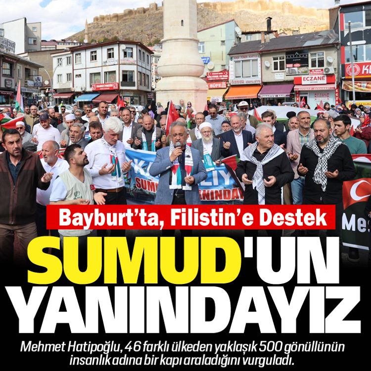Bayburt'tan Filistine destek mitingi