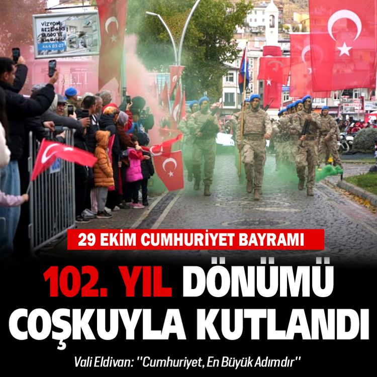 Cumhuriyet'in 102. Yıl Dönümü Bayburt'ta Coşkuyla Kutlandı