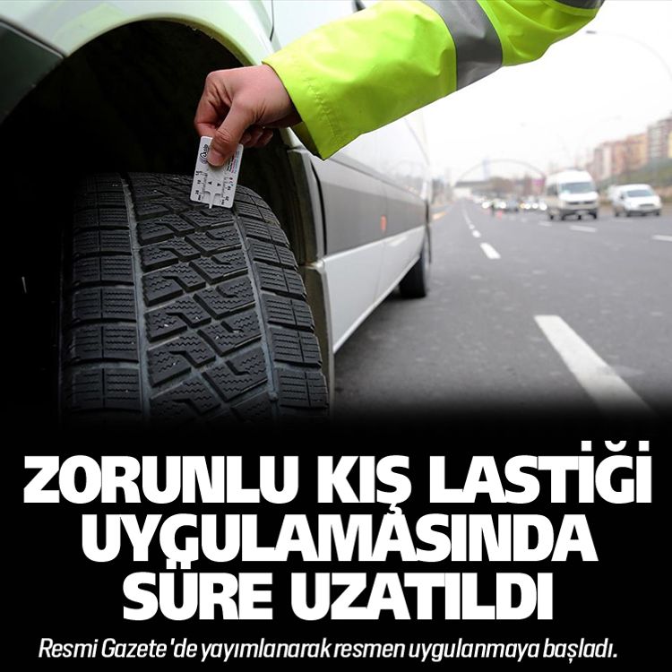 Zorunlu kış lastiği uygulamasında süre uzatıldı: Artık 5 ay!