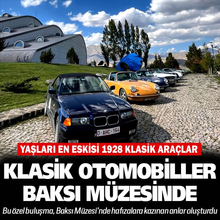 Klasik otomobillerin renkli yolculuğuna Baksı Müzesi de dahil oldu.