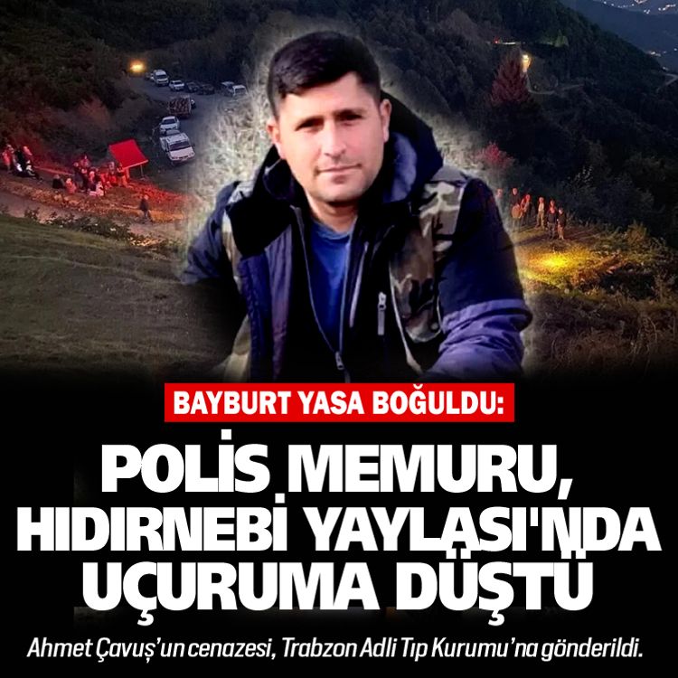 Polis memuru, Hıdırnebi Yaylası'nda uçuruma düştü.