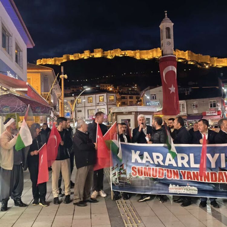 Bayburt’ta Sumud Filosu’na Destek: “Gazze Yalnız Değil”