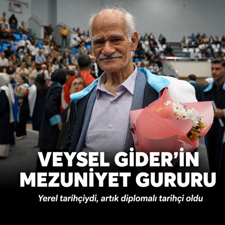 Tarihçi,Veysel Gider'in mezuniyet gururu