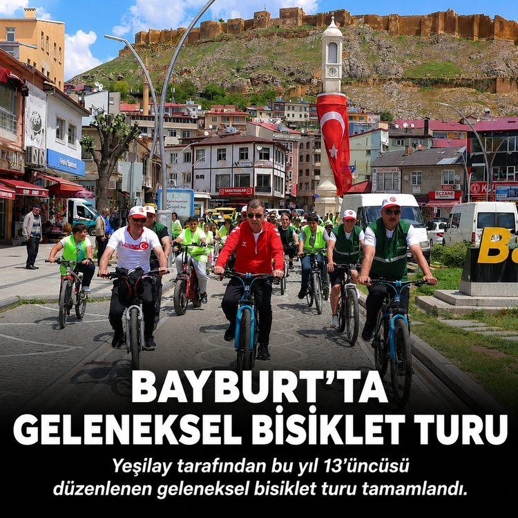 Bayburt'ta Yeşilay Bisiklet turu yapıldı