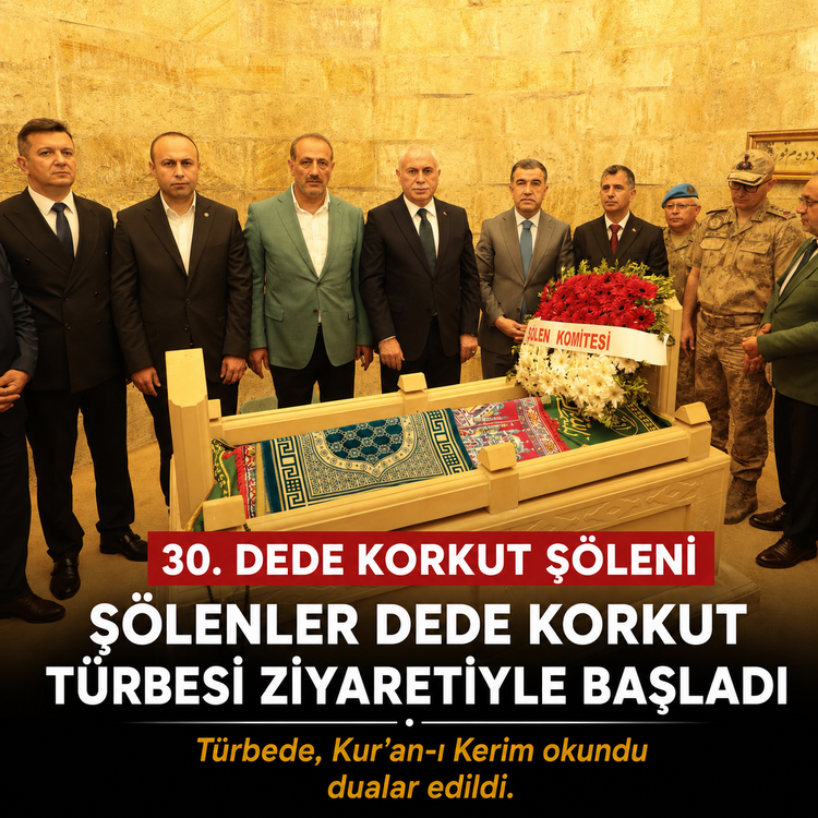 30. yıl coşkusu Dede Korkut Türbesi ziyaretiyle başladı