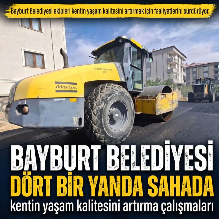 Bayburt Belediyesi dört bir yanda sahada