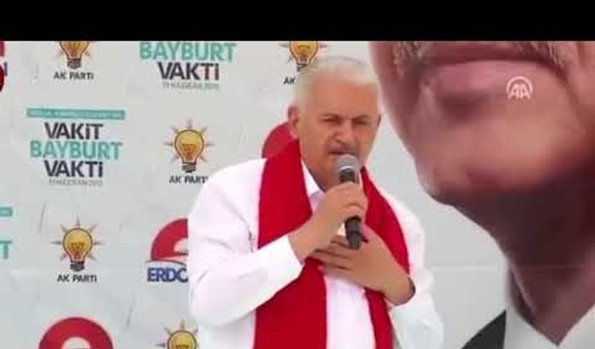 Binali Yıldırım Bayburt Mitinginde