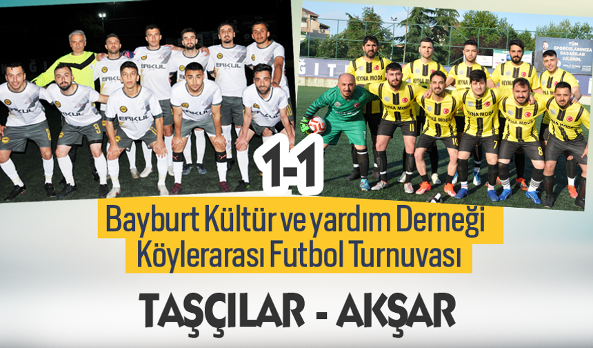 Bayburt Köylerarası Futbol Turnuvasında Taşçılar–Akşar karşılaşması