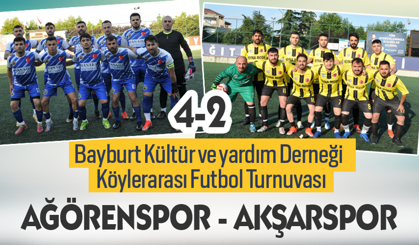 Bayburt Köylerarası Futbol Turnuvasında Ağörenspor,Akşarspor karşılaşması