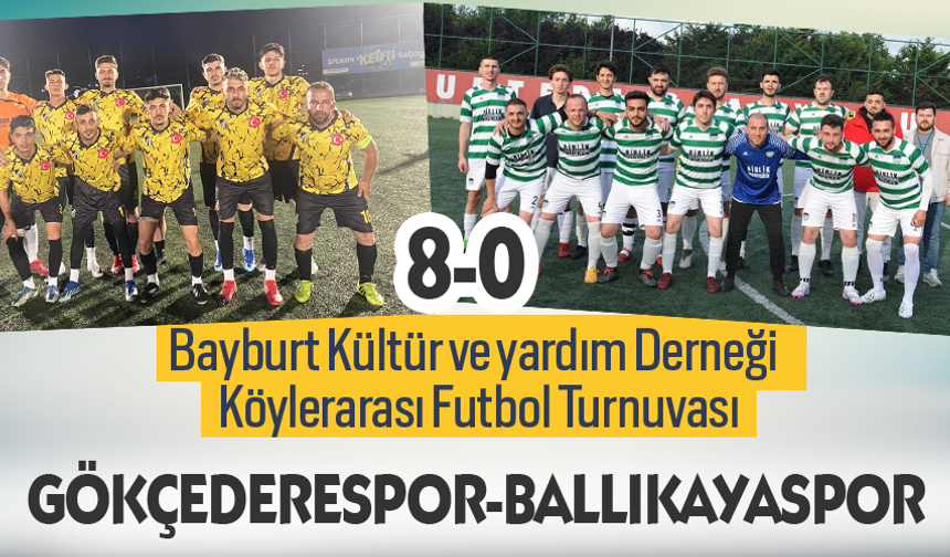 Bayburt Köylerarası Futbol Turnuvasında Gökçedere-Ballıkaya karşılaşması