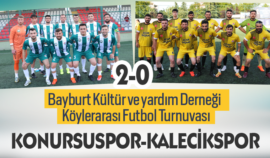 Bayburt Köylerarası Futbol Turnuvasında Konursu-Kalecik karşılaşması