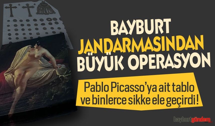 Pablo Picasso’ya ait tablo ,Bayburt’ta yakalandı