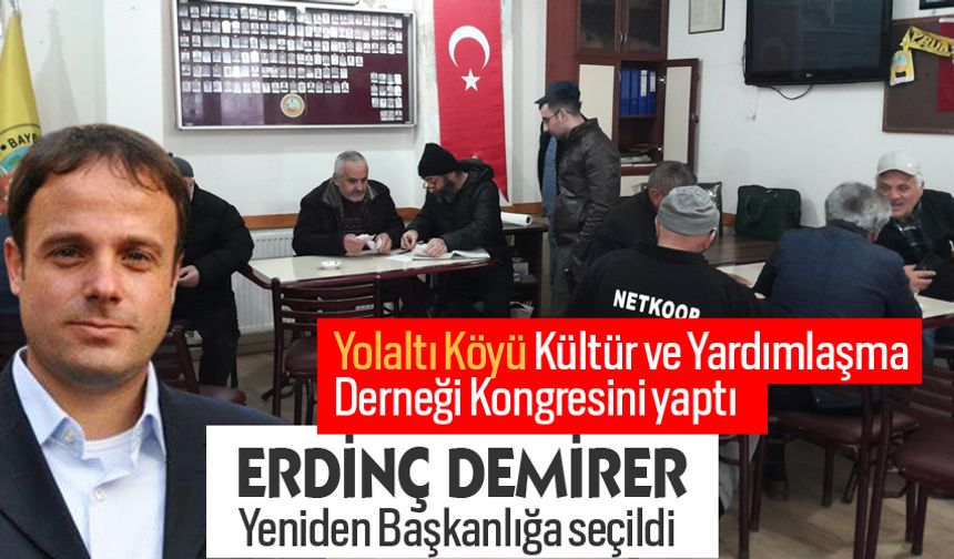 Yolaltı Derneği Kongresinde Başkanlığa Erdinç Demirer tekrar seçildi