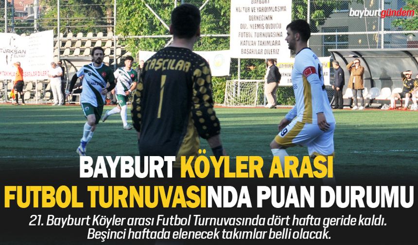 Bayburt köyler arası futbol turnuvasında puan durumu
